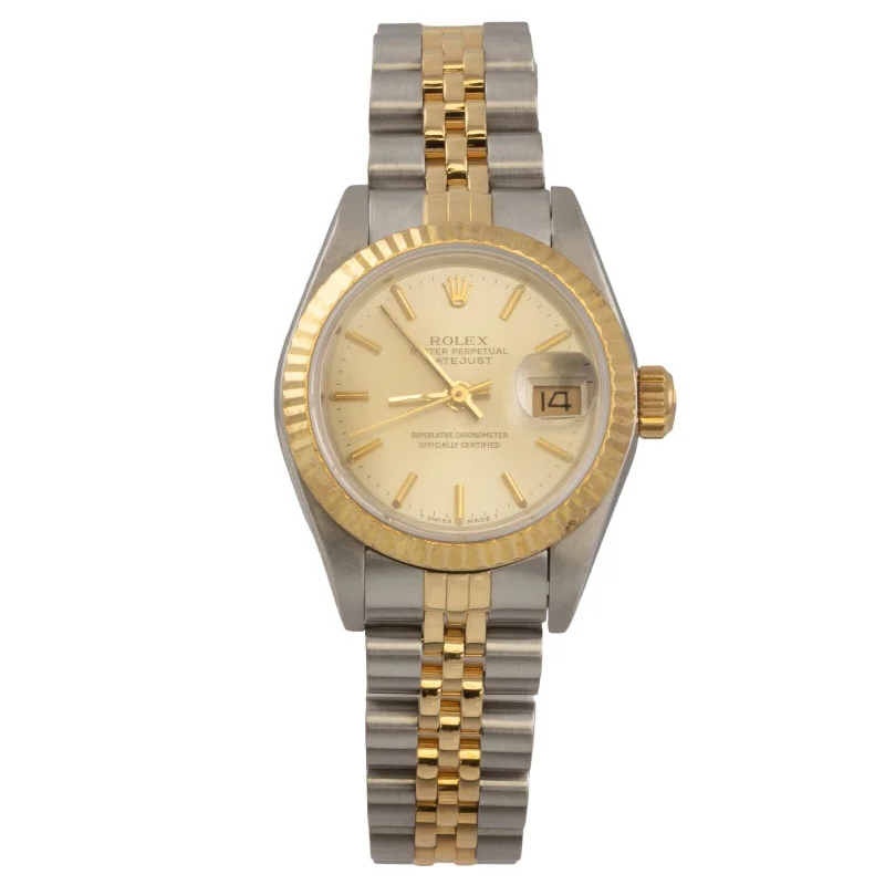 Men’s Luxury Watches For Professional Wear-Rolex DateJust 69173 18k Yellow Gold & Stainless Silver Dial 26mm Ladies Watch