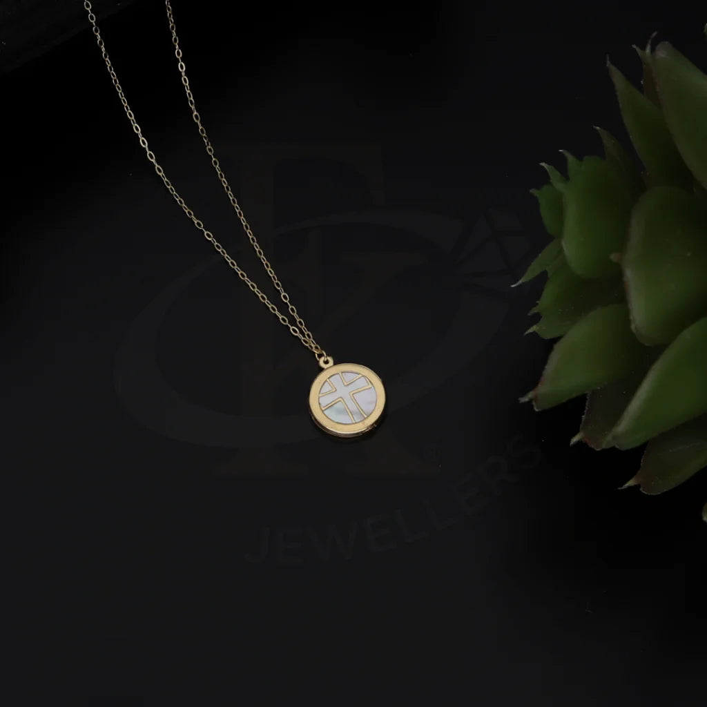 Custom Pendant Necklace For Custom Gifts-Gold Necklace (Chain With Cross Pendant) 18KT - FKJNKL18K7783