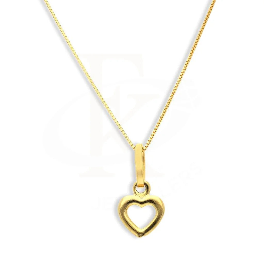 Personalized Heart Necklace For Loved Ones-Gold Necklace (Chain with Heart Pendant) 18KT - FKJNKL18K2577