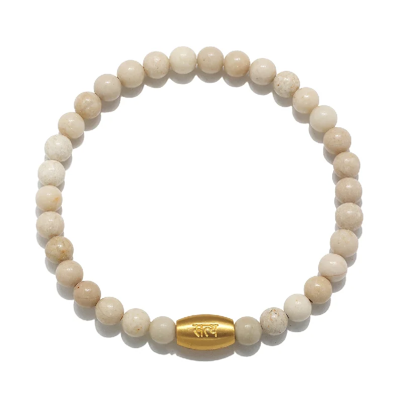 Luxury Bracelets With Initials-Seeking Truth Men's River Stone Bracelet