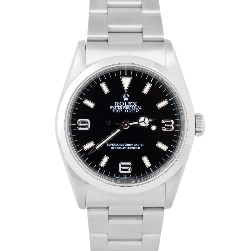 Comfortable Watches For Long Wear-MINT Rolex Explorer I 36mm 14270 Stainless Steel Oyster 3-6-9 Automatic Watch