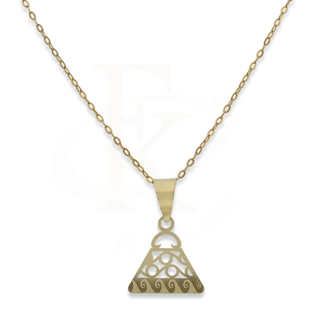 Elegant Diamond Necklace For Brides-Gold Necklace (Chain with Purse Pendant) 18KT - FKJNKL18K2327