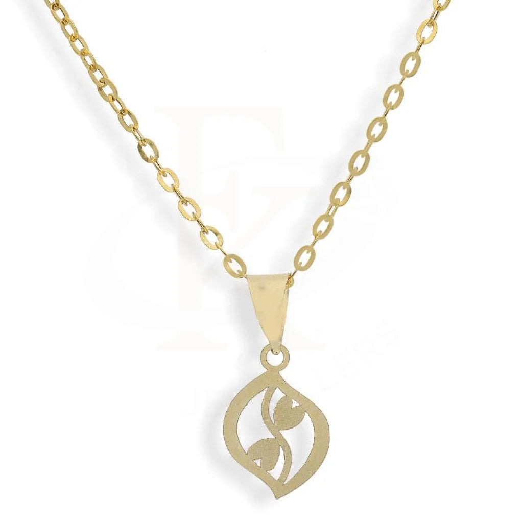 Custom Crystal Pendant Necklace For Weddings-Gold Necklace (Chain with Pendant) 18KT - FKJNKL18K2083