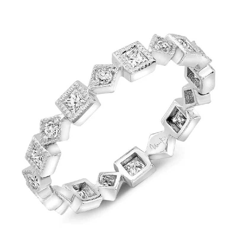 Sparkling Gemstone Rings For Engagement Day-Uneek Broadway Stackable Diamond Band