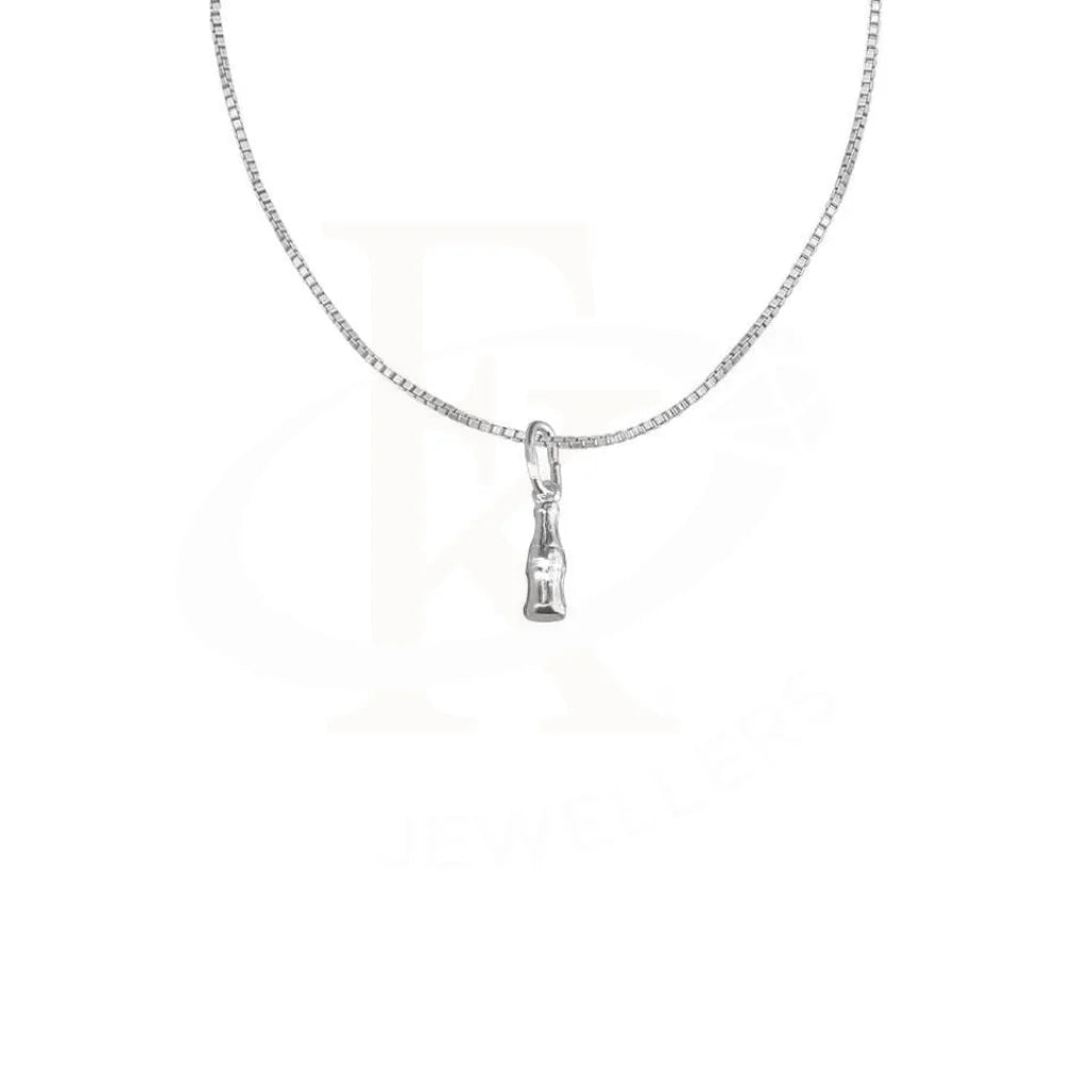 Personalized Silver Necklace For Her-Sterling Silver 925 Necklace (Chain with Bottle Pendant) - FKJNKL1777