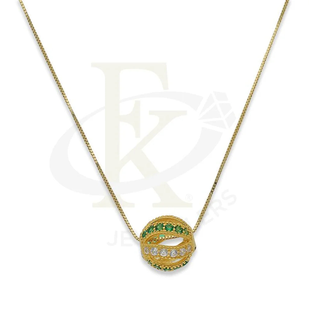 Luxury Sapphire Necklace For Bridal Gifts-Gold Sphere Necklace 18KT - FKJNKL18K2287