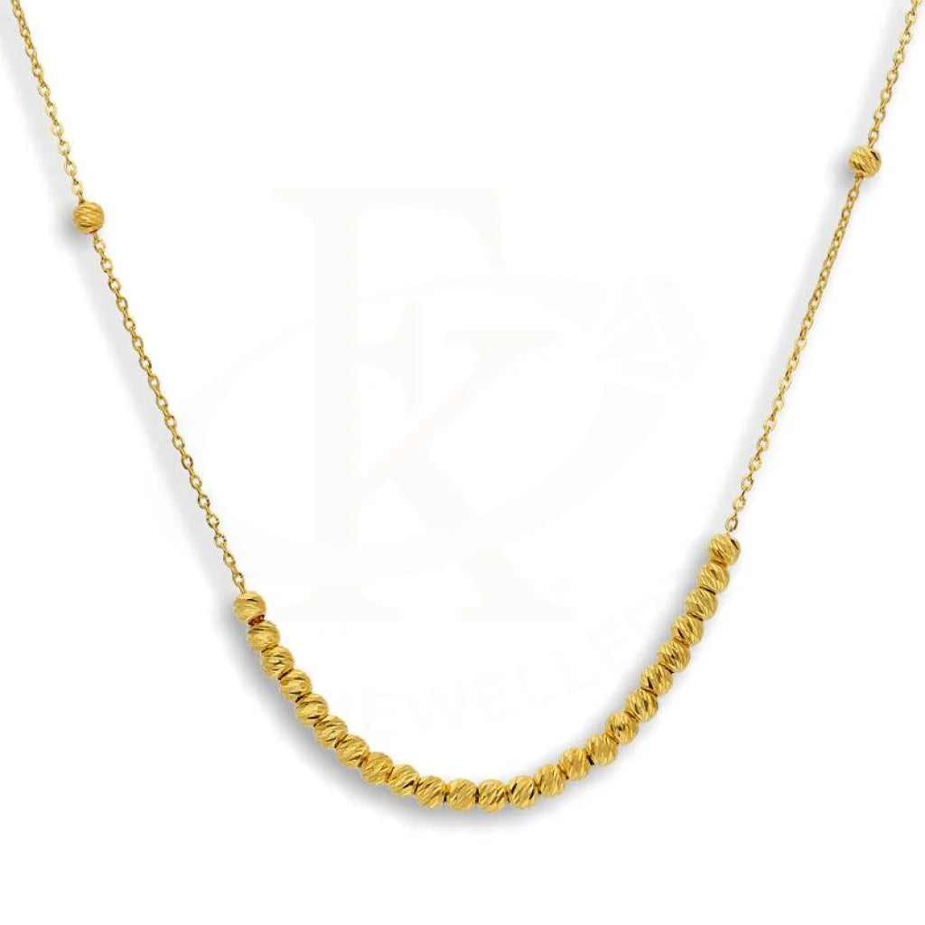 Handcrafted Silver Necklace For Fashion-Gold Balls Necklace 21KT - FKJNKL21K2148