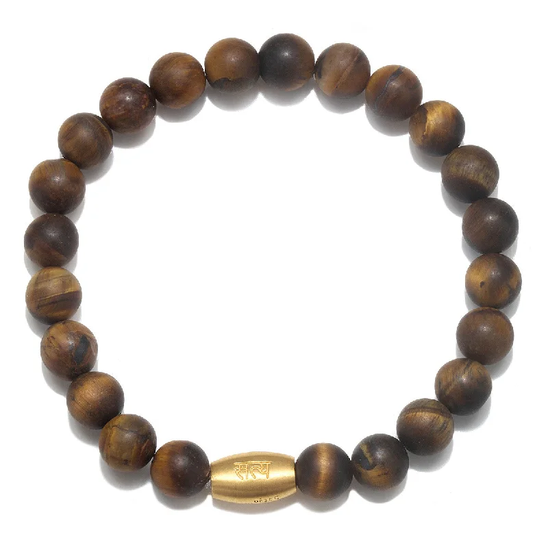 Fashionable Stackable Bracelets-Men's Sacred Insight Tiger Eye Gemstone Bracelet