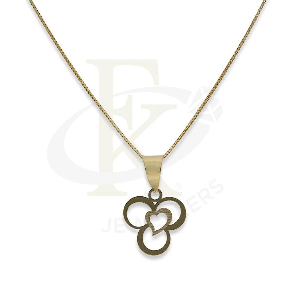 Elegant Gold Chain Necklace For Special Occasions-Gold Necklace (Chain with Heart Pendant) 18KT - FKJNKL18K2301