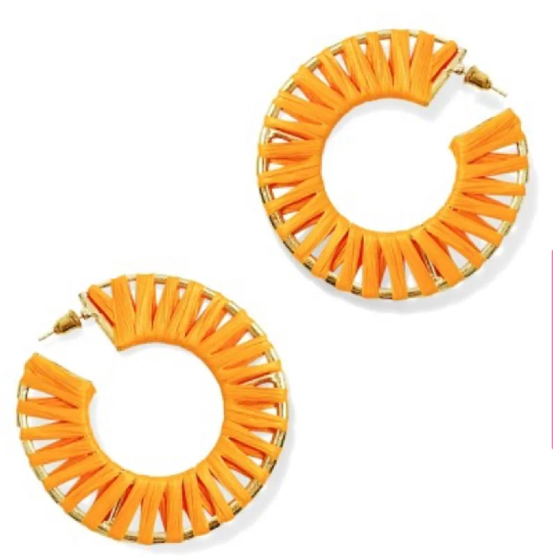 Sparkling Hoop Earrings For Parties-Tangerine Georgia Earrings