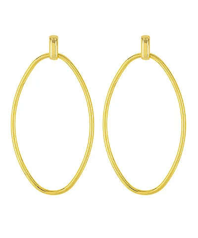 Simple Drop Earrings For Elegant Style-Oval Layer Drop Earrings