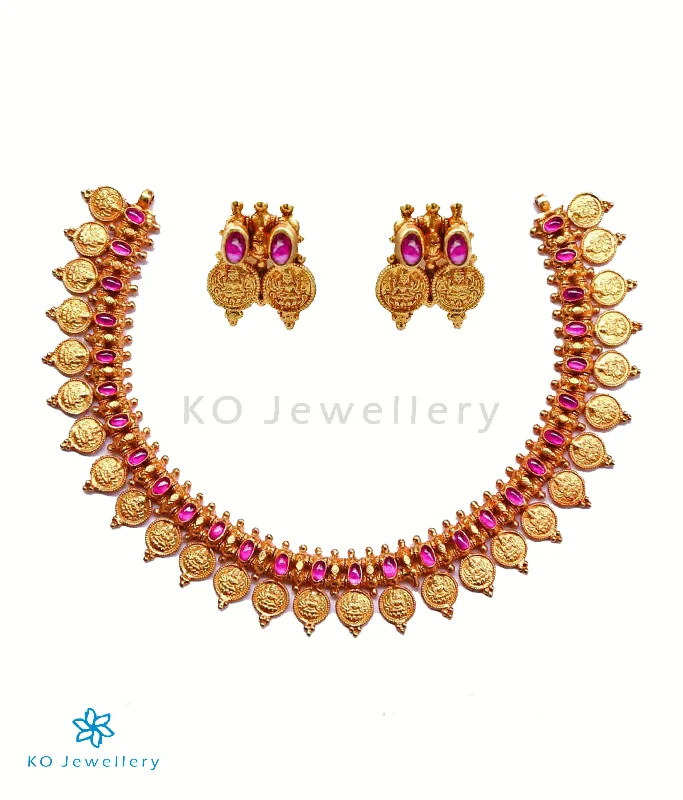 Long Boho Necklace For Casual Look-The Chandrika Laxmi Kasu-malai Necklace