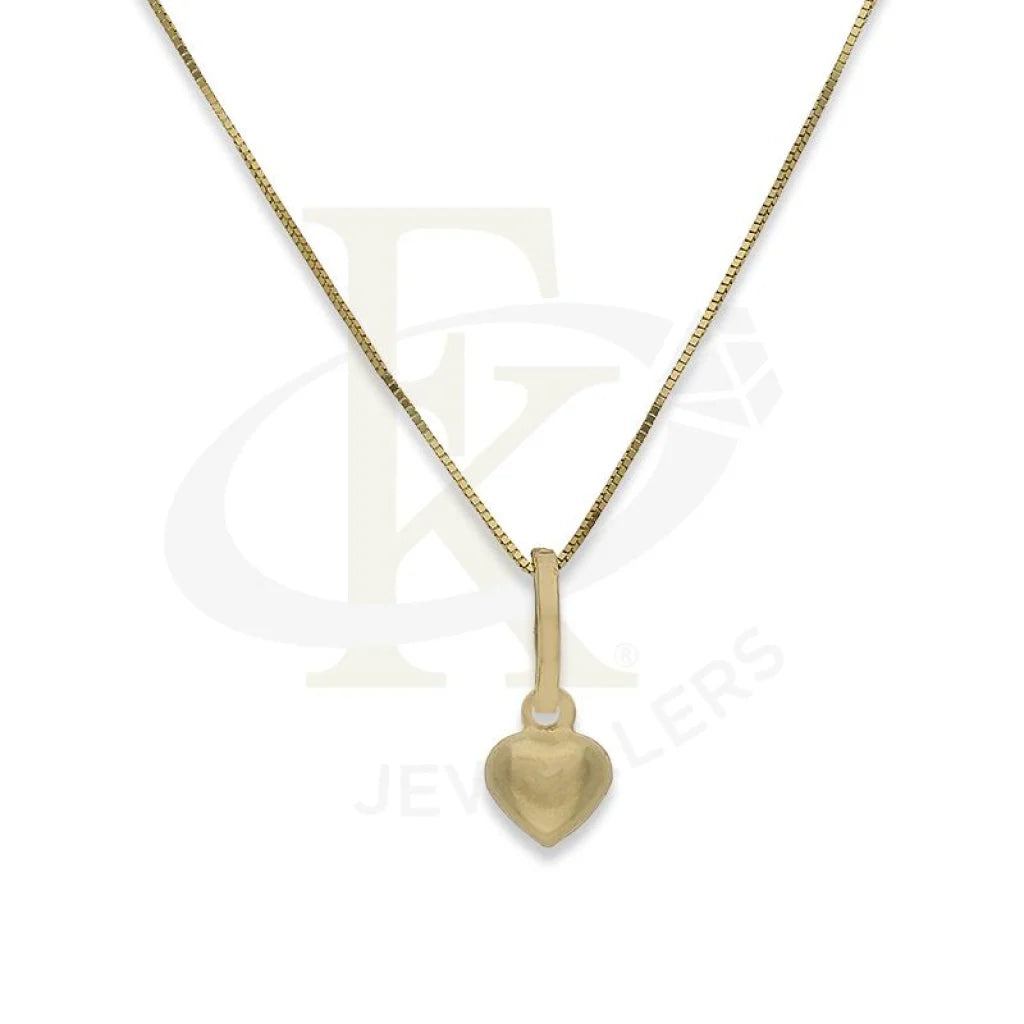 Unique Silver Necklace For Weddings-Gold Necklace (Chain with Heart Shaped Pendant) 18KT - FKJNKL18K2291