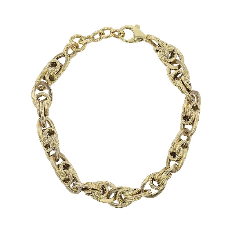 High-Quality Silver Charm Bracelets-7-Inch 14K Yellow Gold Twisted Link Bracelet