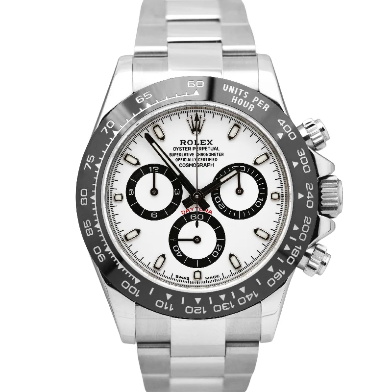 Classic Watches With Roman Numerals-MINT PAPERS Rolex Daytona Cosmograph 116500 LN Ceramic White PANDA 40mm BOX