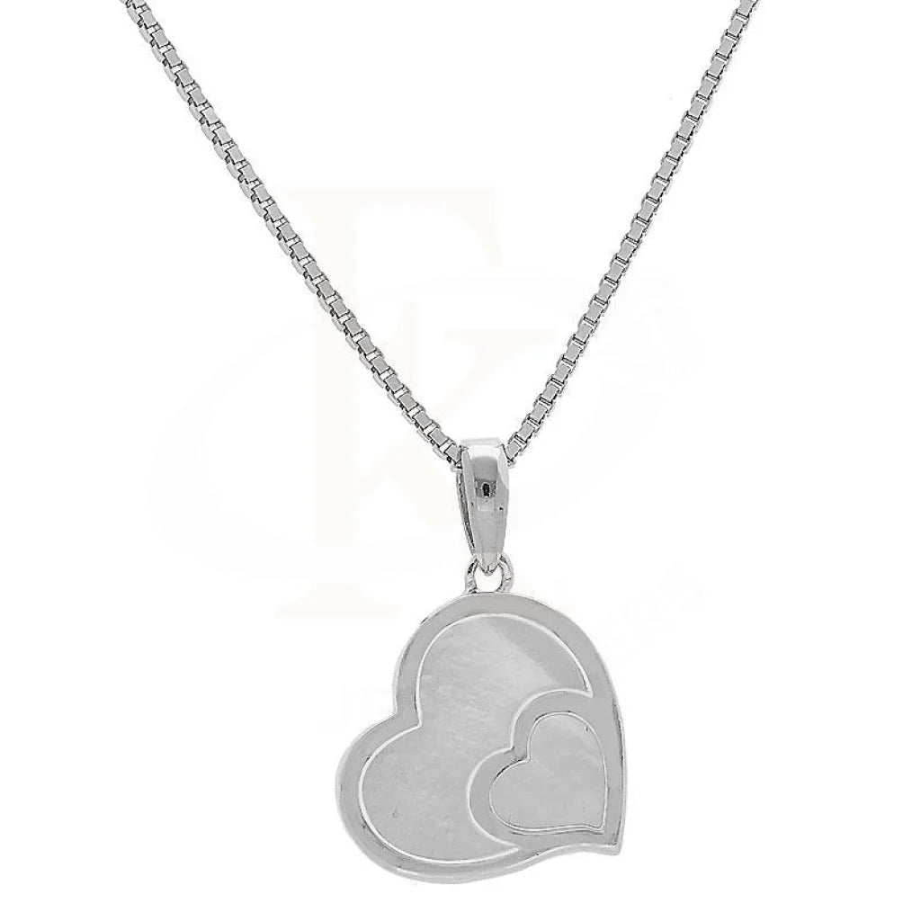 Custom Bar Necklace For Bridesmaids-Sterling Silver 925 Twin Heart Necklace - FKJNKL1981