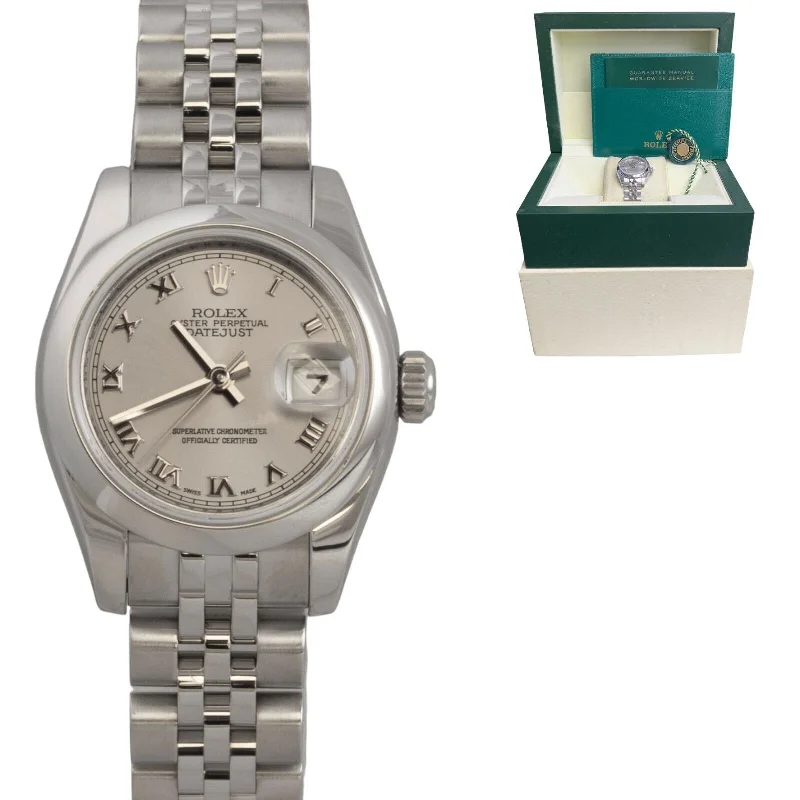 Stylish Watches For Young Women-06'/07' Rolex DateJust 179160 Stainless Steel Silver SMOOTH 26mm Watch BOX + TAG