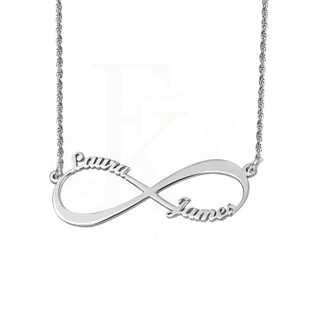 Elegant Chain Necklace For Formal Events-Silver 925 Infinity Name Necklace - FKJNKL1916