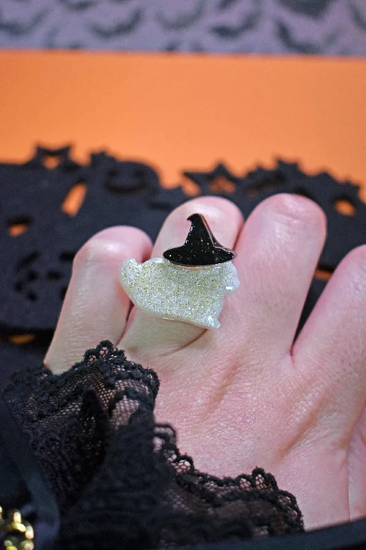 Custom Engagement Rings For Unique Brides-Witch Cat Ring ver 3