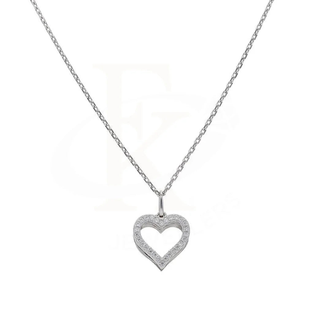 Personalized Pendant Necklace For Anniversary-Sterling Silver 925 Heart Necklace - FKJNKL1957