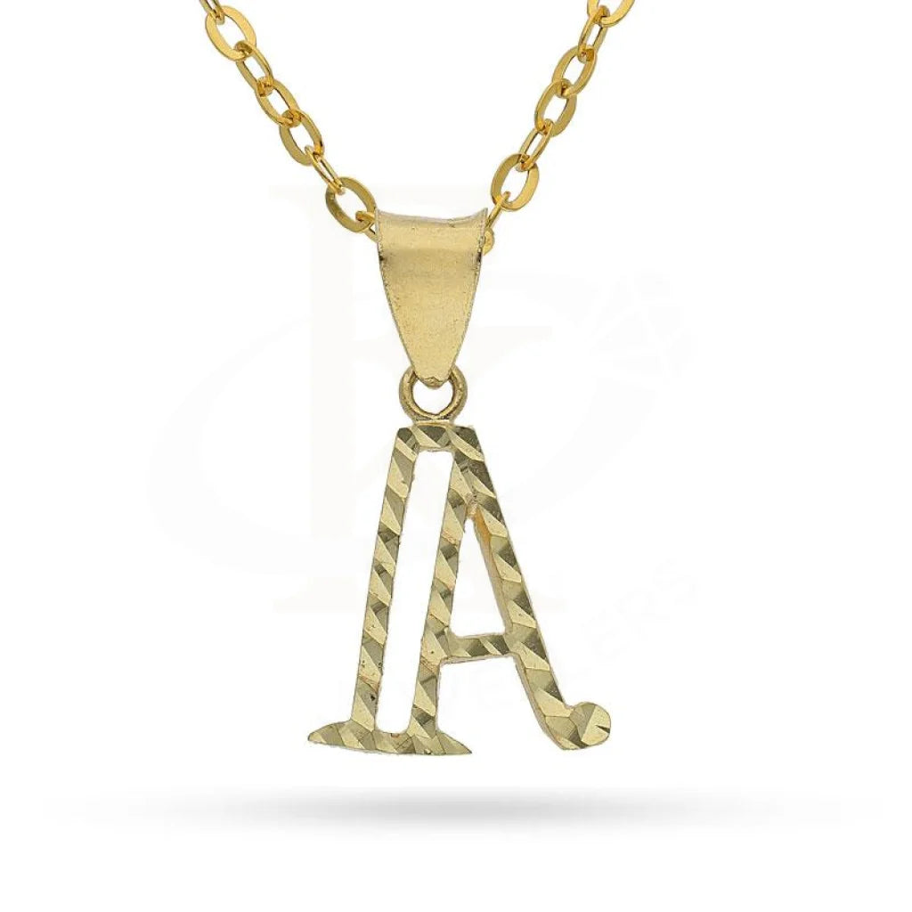 Unique Beaded Necklace For Custom Style-Gold Necklace (Chain with Alphabet Pendant) 18KT - FKJNKL1626