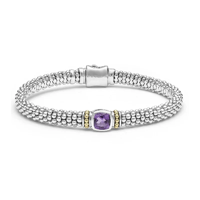 Fashionable Bracelets For Elegant Occasions-Amethyst Caviar Bracelet