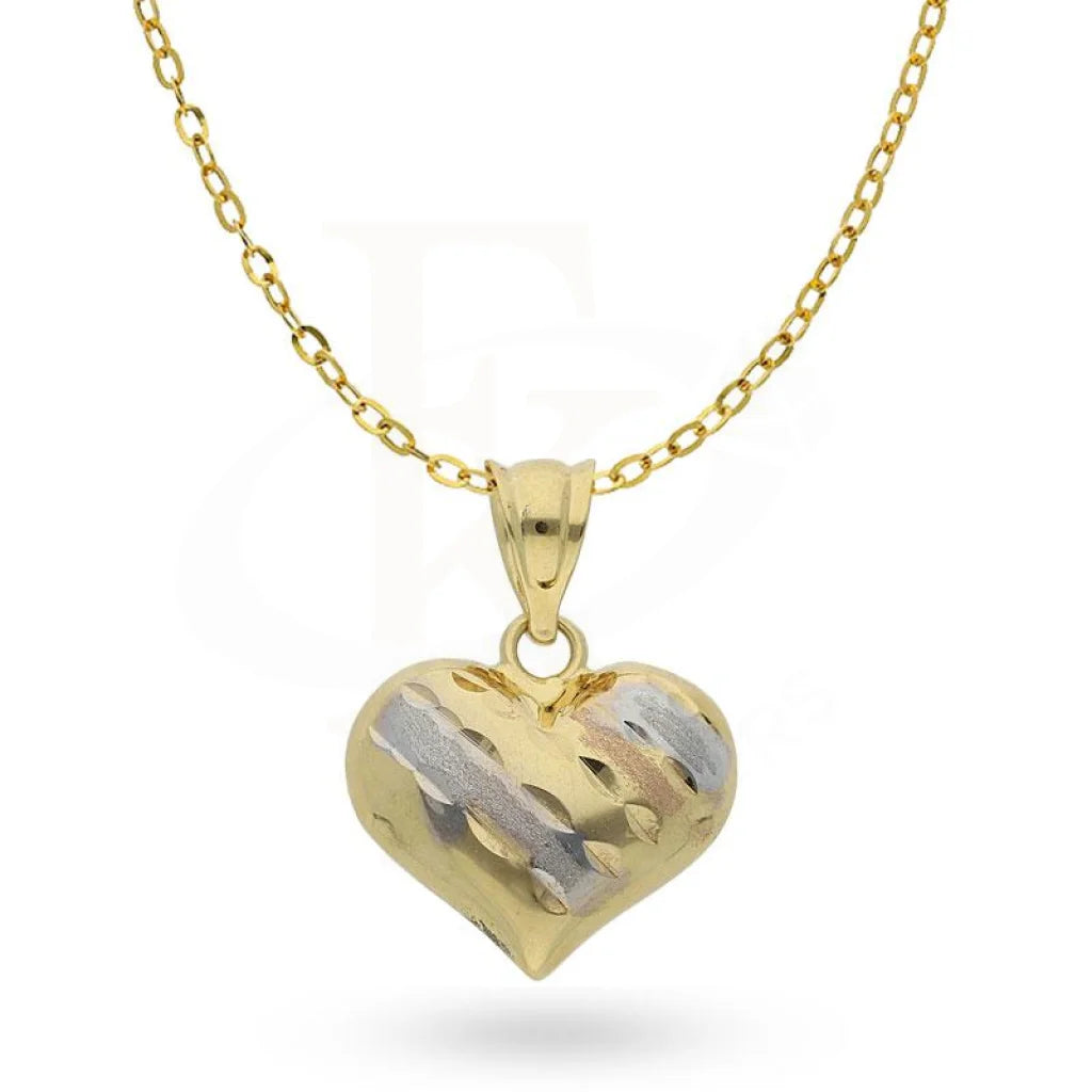 Personalized Gold Necklace For Personalized Jewelry-Gold Necklace (Chain with Heart Shaped Pendant) 18KT - FKJNKL18K1997