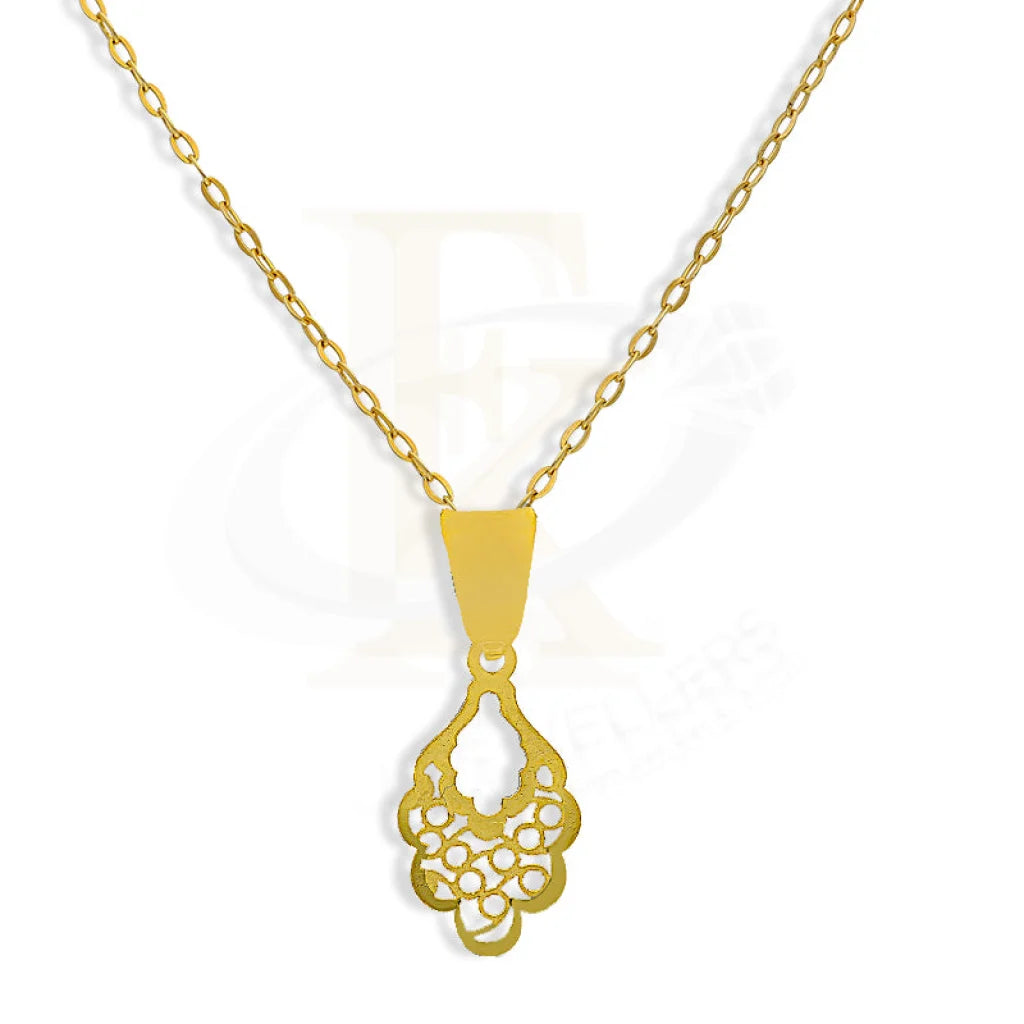 Sparkling Pendant Necklace For Weddings-Gold Necklace (Chain with Pendant) 18KT - FKJNKL18K2047