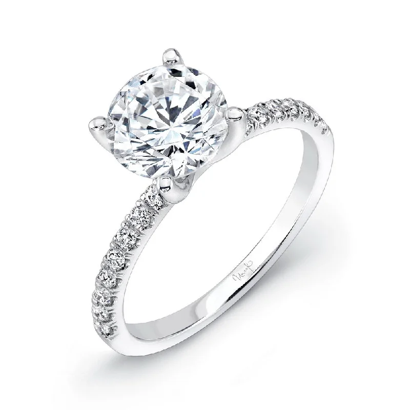 Simple Diamond Rings For Engagement Day-Uneek Best of the Best Collection Straight Round Engagement Ring