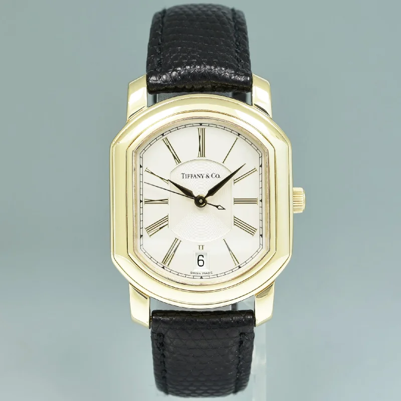 Men’s Watches With Ceramic Bands-Tiffany & Co. Yellow Gold Mark Coupe Roman Numeral Automatic Watch