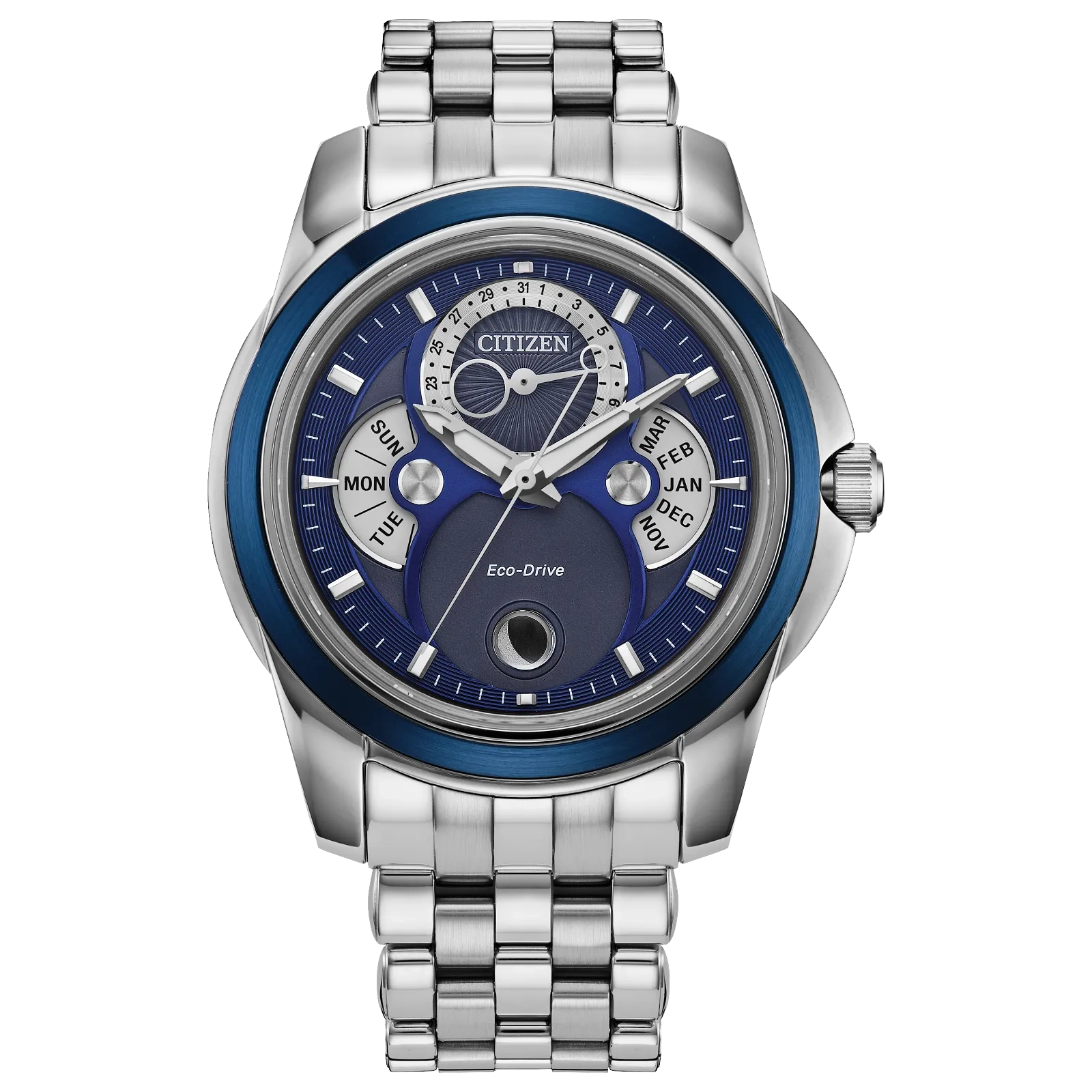 Women’s Watches With Heart-Shaped Faces-Citizen Eco-Drive Calendrier Collection BU0088-51H