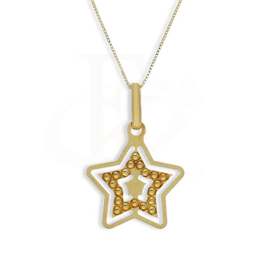 Unique Boho Necklace For Weddings-Gold Star Necklace 18KT - FKJNKL1992