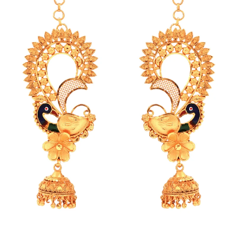 Custom Crystal Earrings For Weddings-Anulasya - Mayur Full Kaan