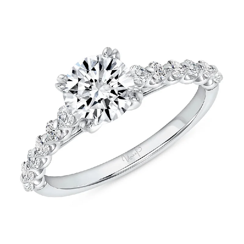 Elegant Wedding Rings For Custom Designs-Uneek Us Collection Straight Round Engagement Ring