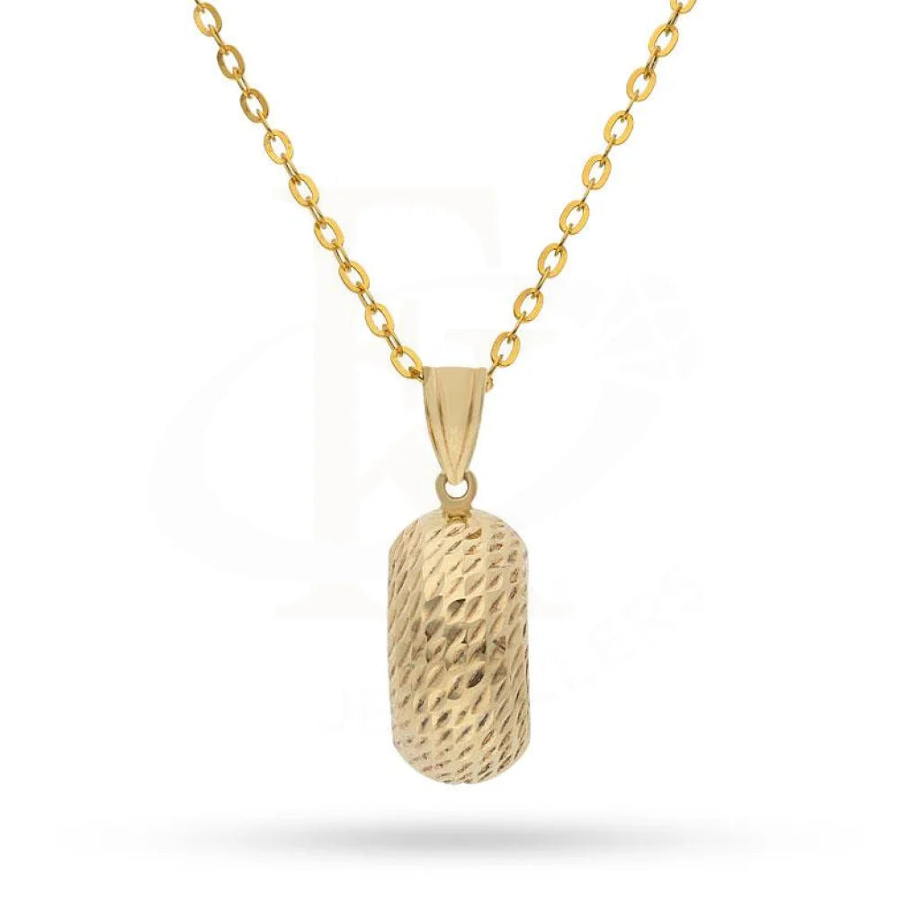 Simple Crystal Necklace For Daily Style-Gold Necklace (Chain with Pendant) 18KT - FKJNKL1610