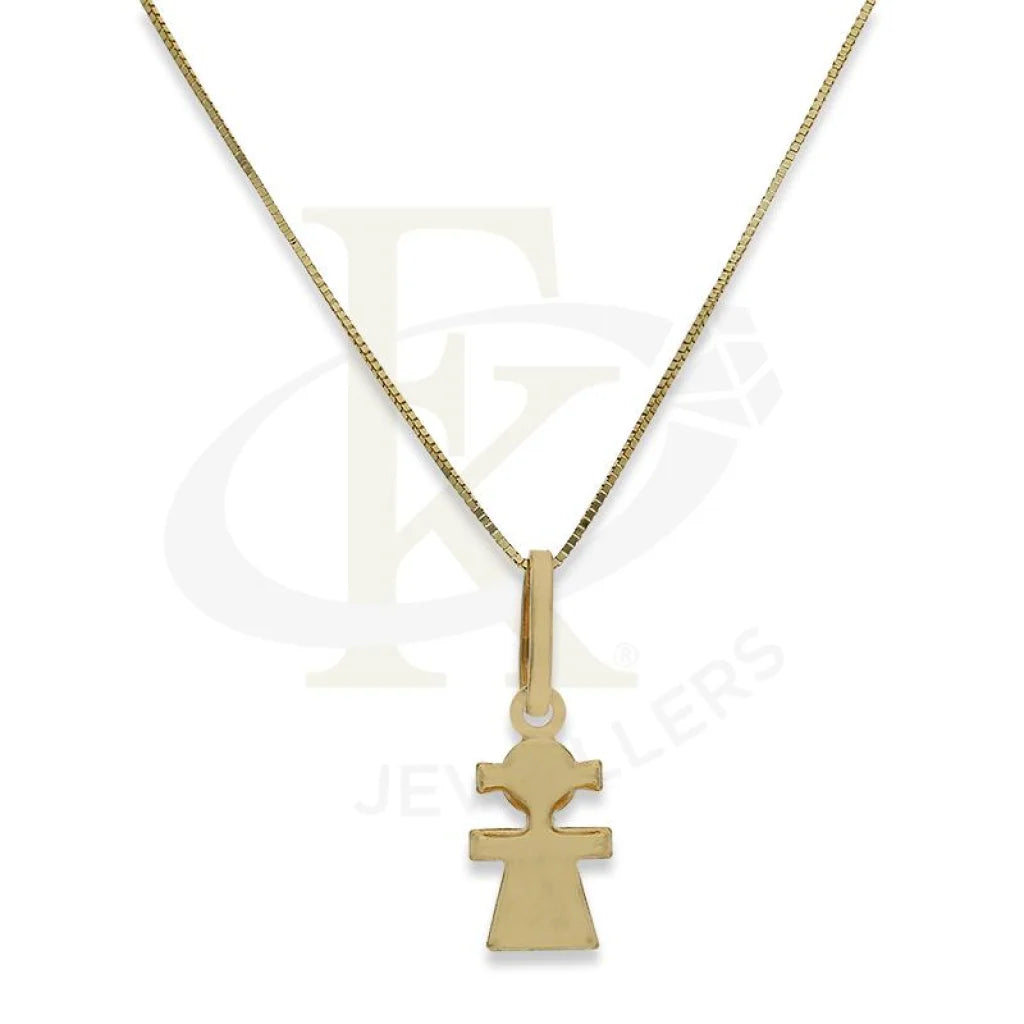 Custom Nameplate Necklace For Family Gifts-Gold Necklace (Chain with Pendant) 18KT - FKJNKL18K2289