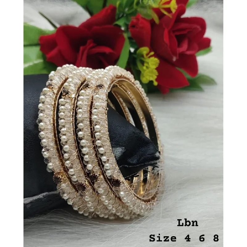 Simple Wedding Bangles For Bridesmaids Gifts-Akruti Collection Gold Plated Bangles Set