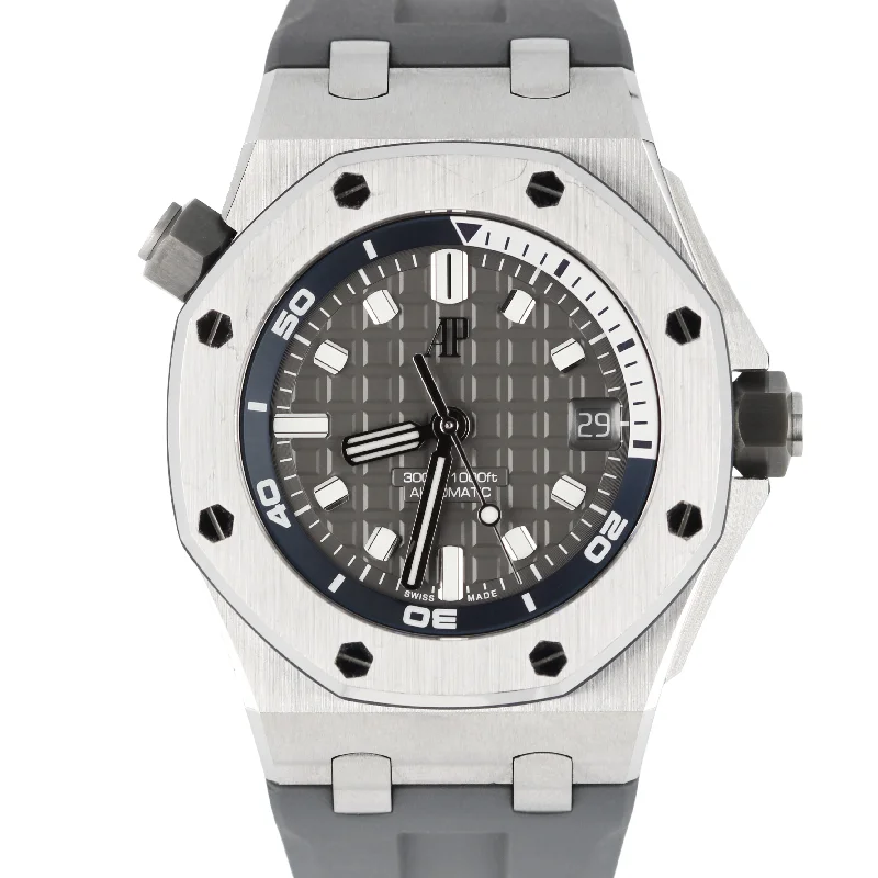 Women’s Elegant Watches For Daily Wear-UNPOL. Audemars Piguet Royal Oak Offshore Steel Gray 42mm 15720ST Rubber Watch