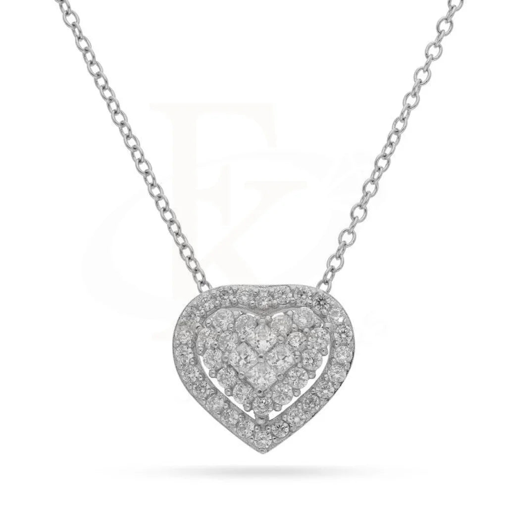 Luxury Gold Necklace For Fashion Week-Sterling Silver 925 Hearts Necklace - FKJNKLSL2205