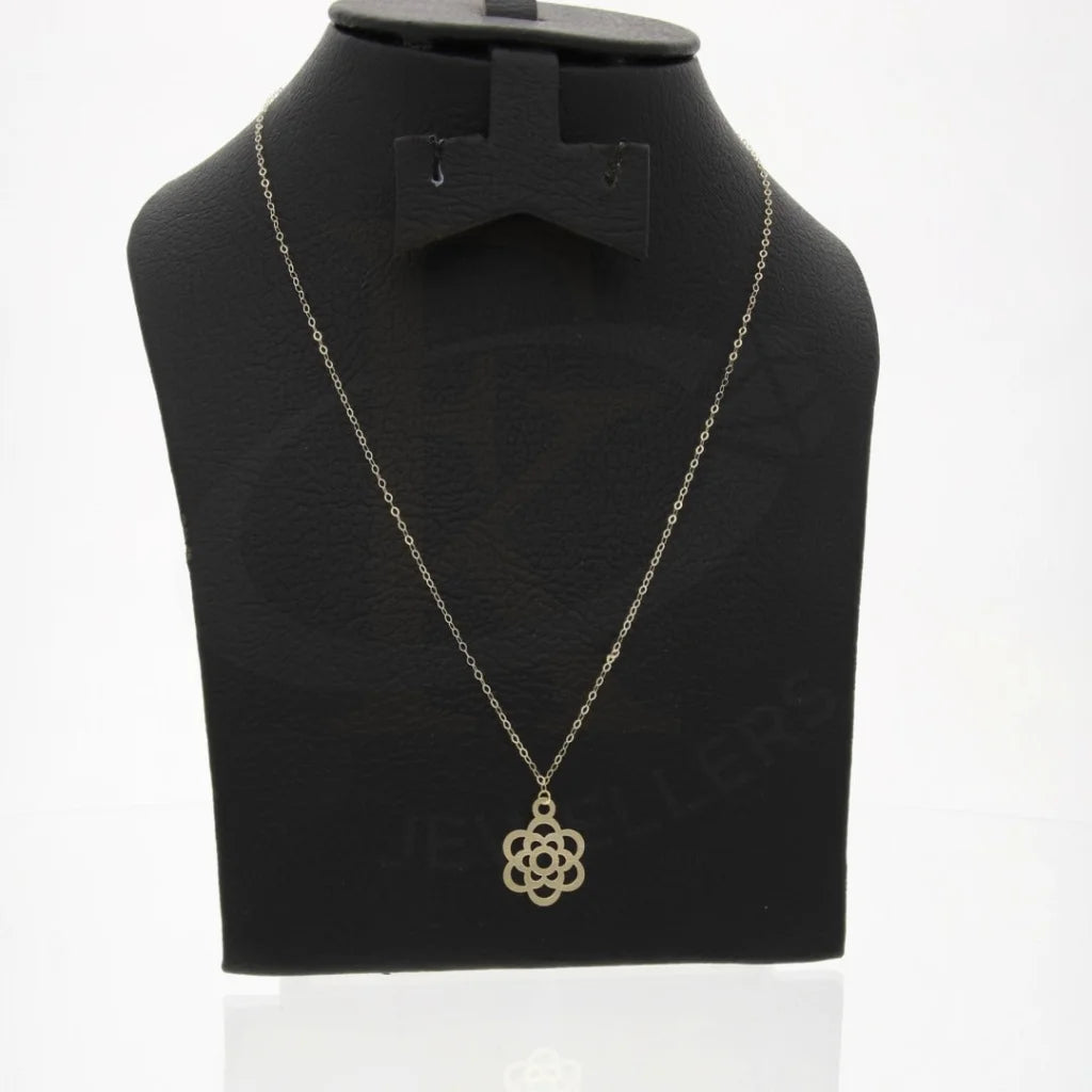 Elegant Gold Chain Necklace For Special Occasions-Gold Flower Shaped Necklace 18KT - FKJNKL18K8107