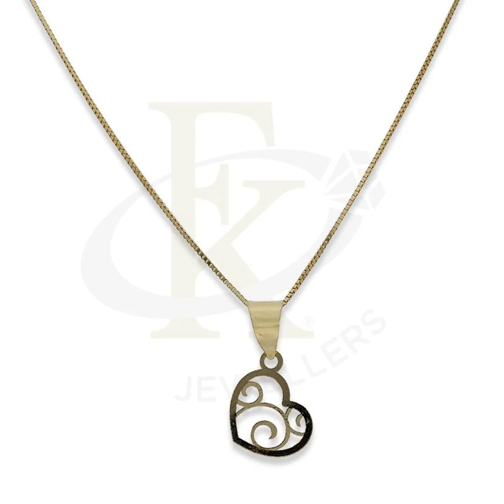 Personalized Name Necklace For Fashion Lovers-Gold Necklace (Chain with Heart Pendant) 18KT - FKJNKL18K2300